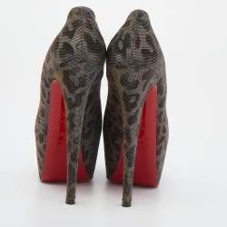 Christian Louboutin Metallic Fabric Daffodile Pumps Size 36.5