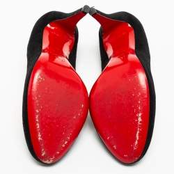 مملوكة مسبقًا Christian Louboutin Black Suede Ron Ron Pumps Size 39