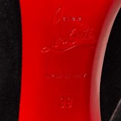 مملوكة مسبقًا Christian Louboutin Black Suede Ron Ron Pumps Size 39