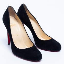 مملوكة مسبقًا Christian Louboutin Black Suede Ron Ron Pumps Size 39