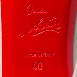 Pre Owned Christian Louboutin Grey Leather Private Number Sandals Size 40