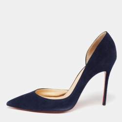 Christian Louboutin, Shoes, Christian Louboutin Iriza Blueblk Glitter Hot  39