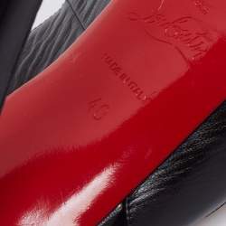 Christian Louboutin Black Leather No Prive Slingback Sandals Size 40