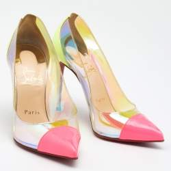 Christian Louboutin Multicolor PVC and Patent Leather Pumps Size 36