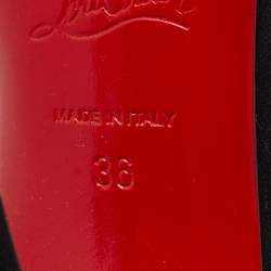 مملوكة مسبقًا Christian Louboutin Black Suede Tudor Bal Ankle Cuff Sandals Size 36