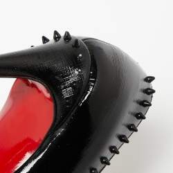 Pre Owned Christian Louboutin Black Patent Leather  Anjalina Spike Pumps Size 35