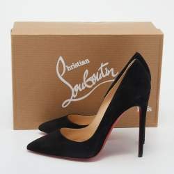 Pre Owned Christian Louboutin Black Suede So Kate Pointed Toe Pumps Size 39