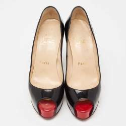 مملوكة مسبقًا Christian Louboutin Black Patent Leather Very Prive Pumps Size 35.5