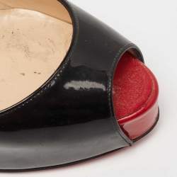 مملوكة مسبقًا Christian Louboutin Black Patent Leather Very Prive Pumps Size 35.5