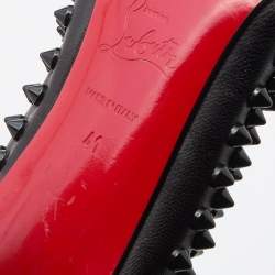 Pre Owned Christian Louboutin Black Leather Pigalle Spikes Pumps Size 41