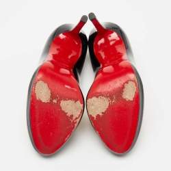 Pre Owned Christian Louboutin Black Patent Leather New Simple Pumps Size 38
