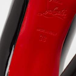 Pre Owned Christian Louboutin Black Patent Leather New Simple Pumps Size 38