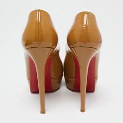 Christian Louboutin Beige Patent Leather Bianca Pumps Size 37