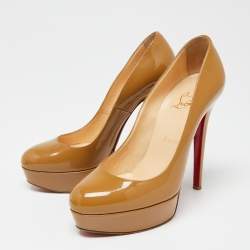 Christian Louboutin Beige Patent Leather Bianca Pumps Size 37