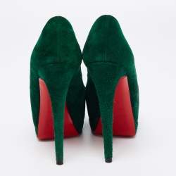 Christian Louboutin Green Suede Palais Royal Pumps Size 36