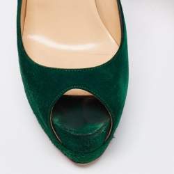 Christian Louboutin Green Suede Palais Royal Pumps Size 36