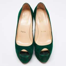 Christian Louboutin Green Suede Palais Royal Pumps Size 36