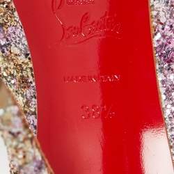 مملوكة مسبقًا Christian Louboutin Tri-Color Glitter So Kate Pumps Size 38.5