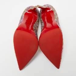 مملوكة مسبقًا Christian Louboutin Tri-Color Glitter So Kate Pumps Size 38.5