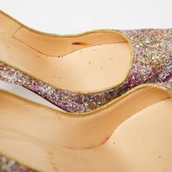 مملوكة مسبقًا Christian Louboutin Tri-Color Glitter So Kate Pumps Size 38.5