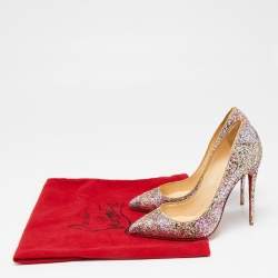 مملوكة مسبقًا Christian Louboutin Tri-Color Glitter So Kate Pumps Size 38.5