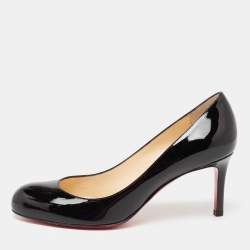 Christian Louboutin Black Patent Leather Simple Pumps Size 37