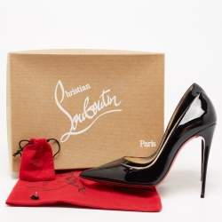 مملوكة مسبقًا Christian Louboutin Black Patent Leather So Kate Pointed Toe Pumps Size 39