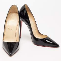 مملوكة مسبقًا Christian Louboutin Black Patent Leather So Kate Pointed Toe Pumps Size 39
