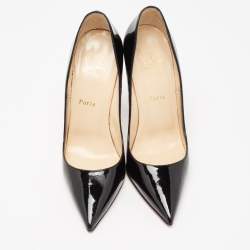 مملوكة مسبقًا Christian Louboutin Black Patent Leather So Kate Pointed Toe Pumps Size 39