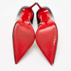 مملوكة مسبقًا Christian Louboutin Black Patent Leather So Kate Pointed Toe Pumps Size 39
