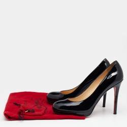 Pre Owned Christian Louboutin Black Patent Leather New Simple Pumps Size 38.5