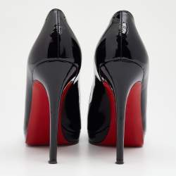 Pre Owned Christian Louboutin Black Patent Leather New Simple Pumps Size 38.5