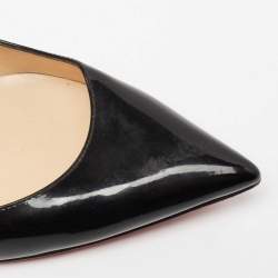 Pre Owned Christian Louboutin Black Patent Leather New Piaf Pumps Size 40.5
