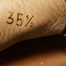 مملوكة مسبقًا Christian Louboutin Black Leather Steckel Boat Loafers Size 35.5