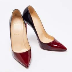 Pre Owned Christian Louboutin Two-Tone Patent Leather So Kate Pumps Size 40.5