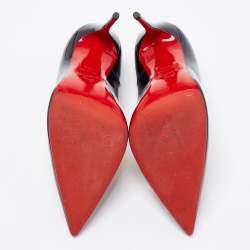 Pre Owned Christian Louboutin Two-Tone Patent Leather So Kate Pumps Size 40.5