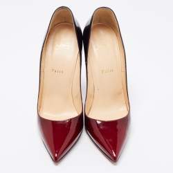 Pre Owned Christian Louboutin Two-Tone Patent Leather So Kate Pumps Size 40.5