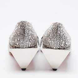 Christian Louboutin Silver Suede Galaxister Strass Pumps Size 37