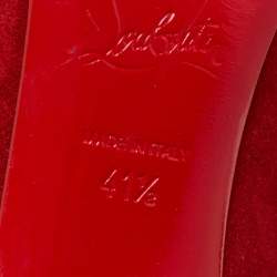 Pre Owned Christian Louboutin Red Suede Pigalle Follies Pumps Size 41.5