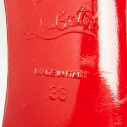 مملوكة مسبقًا Christian Louboutin Black Patent Leather Iriza D'orsay Pumps Size 38