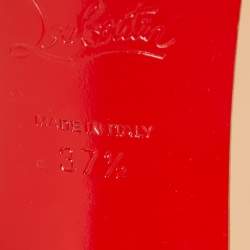 Pre Owned حذاء كعب عالي كريستيان لوبوتان بيغال جلد أسود مقاس 37.5