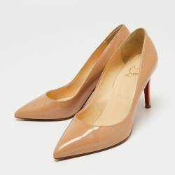 Pre Owned حذاء كعب عالي كريستيان لوبوتان بيغال جلد أسود مقاس 37.5