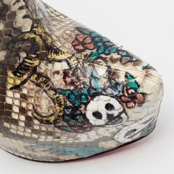 Christian Louboutin Multicolor Python Skull Mexico Daf Ankle Boots Size 38