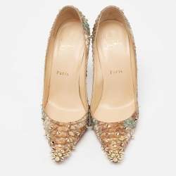 Christian Louboutin Tri-Color Python Leather Degraspike Pumps Size 36