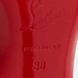 مملوكة مسبقًا Christian Louboutin Black Suede Tudor Bal Embellished Ankle Strap Sandals Size 38