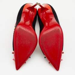Pre Owned Christian Louboutin Multicolor Suede And Leather Malabar Hill Pumps Size 39