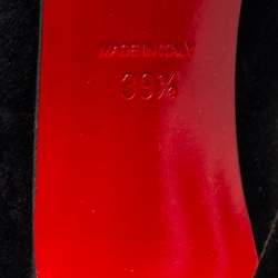 Pre Owned حذاء كعب عالي كريستيان لوبوتان سويدي أسود مقاس 39.5