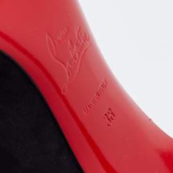 Pre Owned حذاء كعب عالي كريستيان لوبوتان كات سويدي أسود مقاس 38