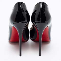 Pre Owned Christian Louboutin Black Patent Leather So Kate Pumps Size 39