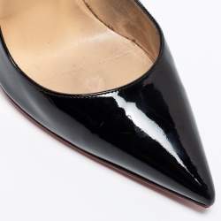 Pre Owned Christian Louboutin Black Patent Leather So Kate Pumps Size 39